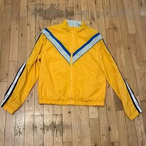 yellow pink zip up jacket